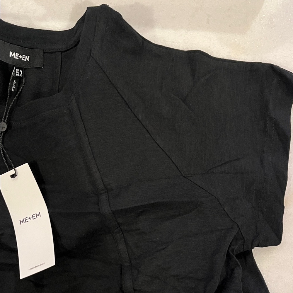 ME+EM Black Short Sleeve Dress POCKETS BRAND NEW SIZE 8 - Picture 3 of 4